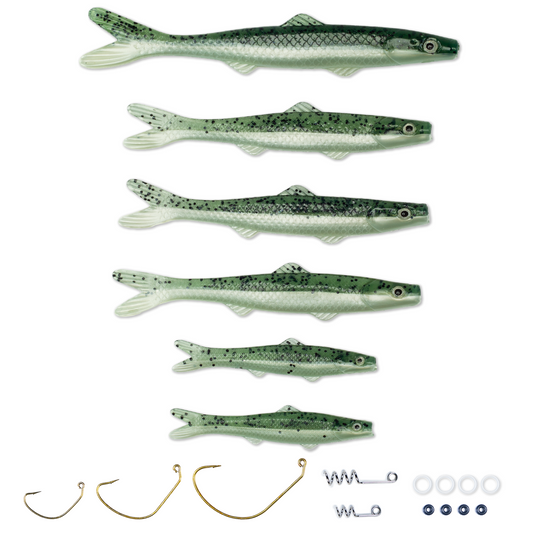 Forage Green Minnows + Hardware