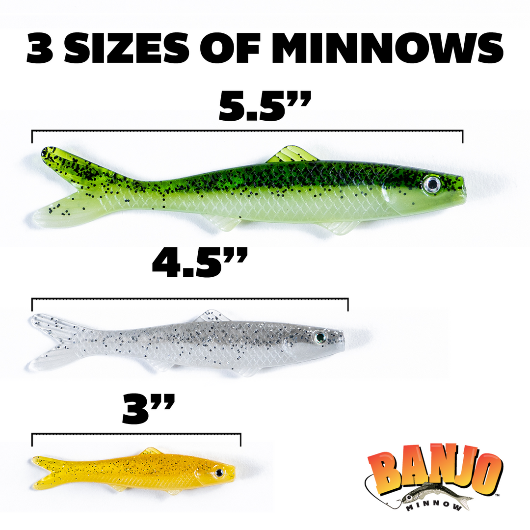 Banjo Minnow 102 Piece Kit + Lifelike Lure for All Fish + Durable Material That Catches Fish Banjo Minnow 102 Piece Kit + Lifelike Lure for All Fish + Durable Material That Catches Fish