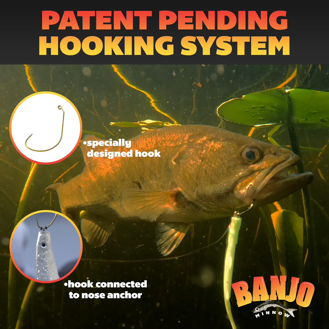 banjo fishing hooks Banjo Minnow 102 Piece Kit + Lifelike Lure for All Fish + Durable Material That Catches Fish