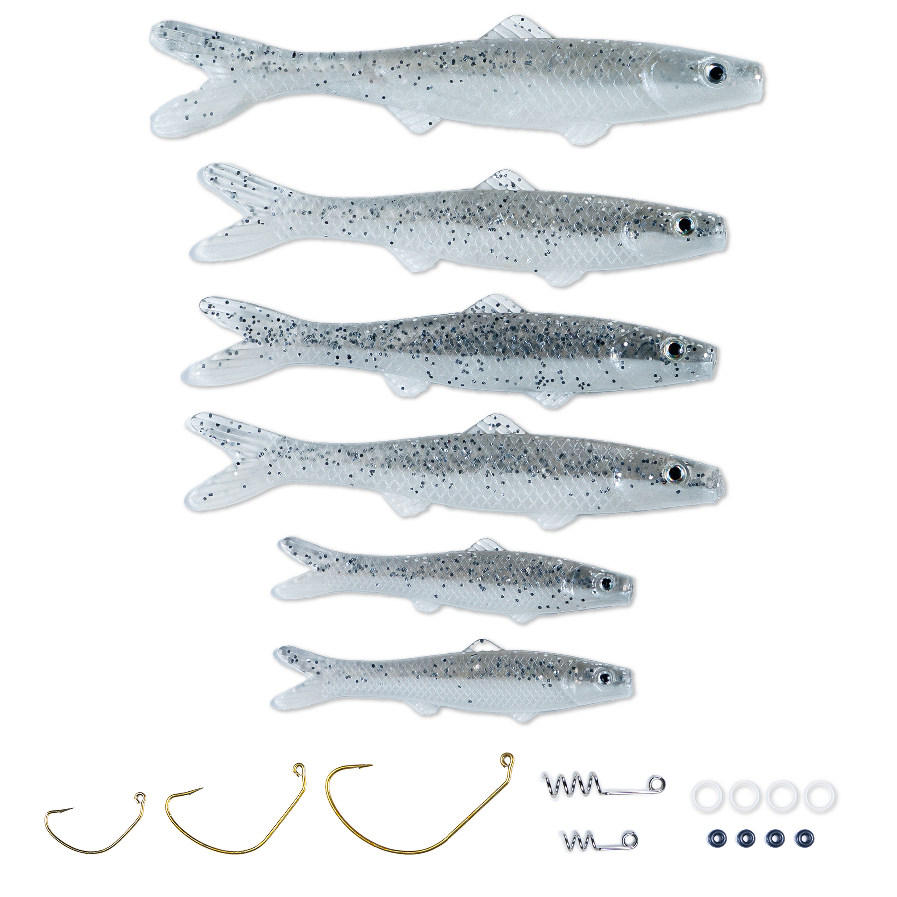 banjo minnow 006 fishing lures Silver Minnows + Hardware